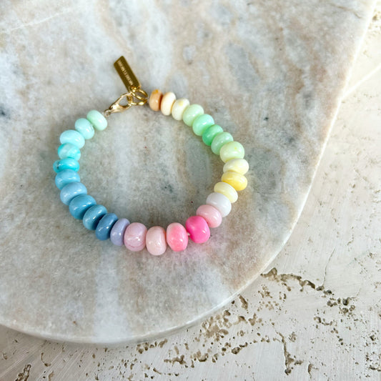 Opal Pastel Rainbow Armbånd