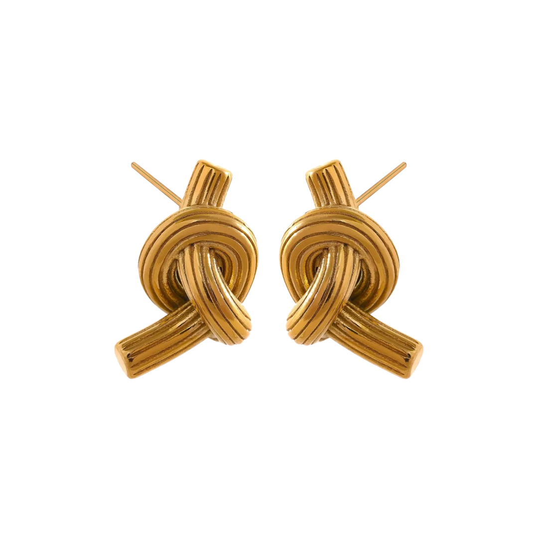Gold Knot Øreringe