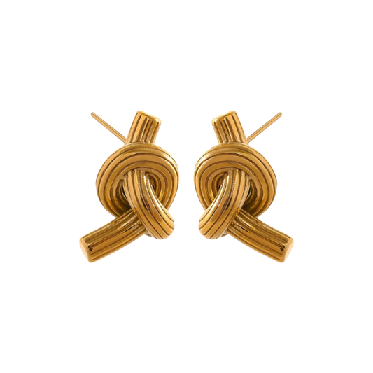 Gold Knot Øreringe