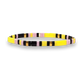 Taknemmelighedsarmbånd, sort/gul (ca. 17cm)